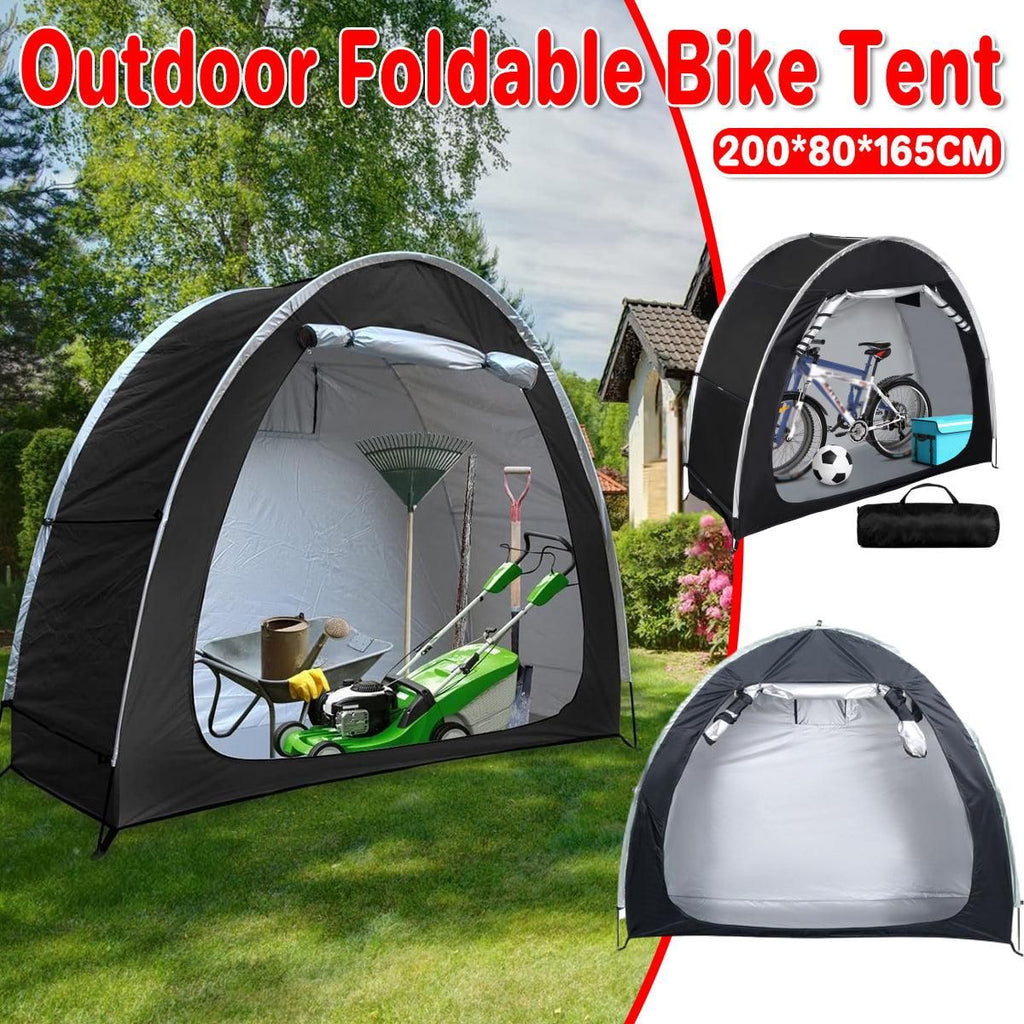 Black Foldable Bicycle Storage Tent 200 x 80 x 165 cm - 1 Piece