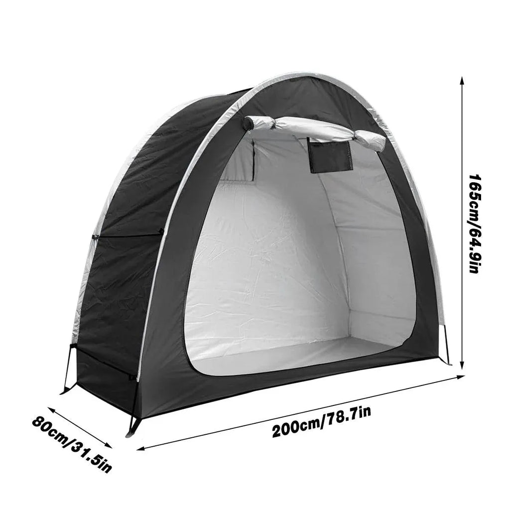 Black Foldable Bicycle Storage Tent 200 x 80 x 165 cm - 1 Piece