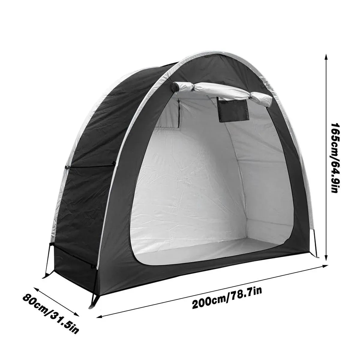 Black Foldable Bicycle Storage Tent 200 x 80 x 165 cm - 1 Piece