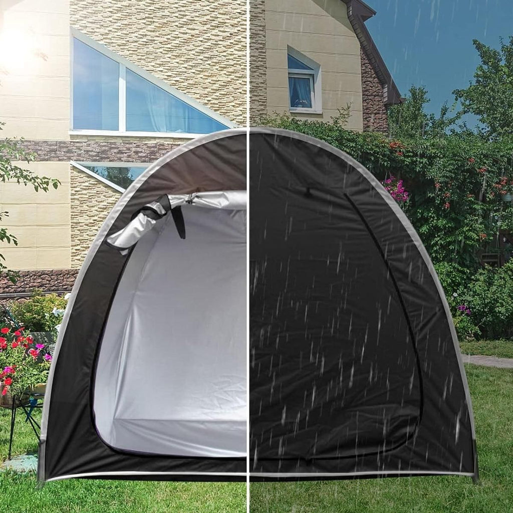 Black Foldable Bicycle Storage Tent 200 x 80 x 165 cm - 1 Piece