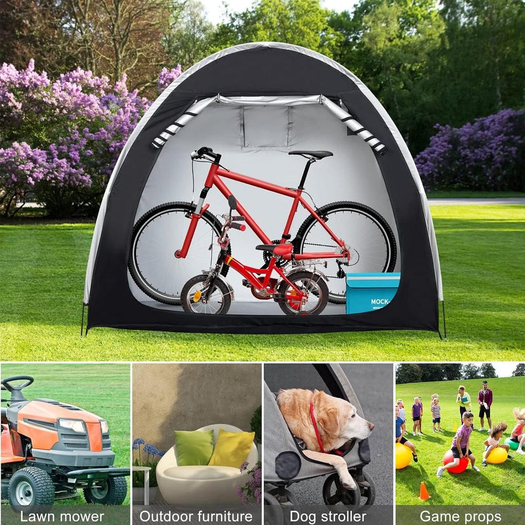 Black Foldable Bicycle Storage Tent 200 x 80 x 165 cm - 1 Piece