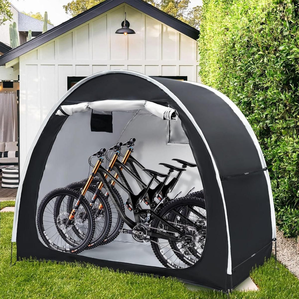 Black Foldable Bicycle Storage Tent 200 x 80 x 165 cm - 1 Piece