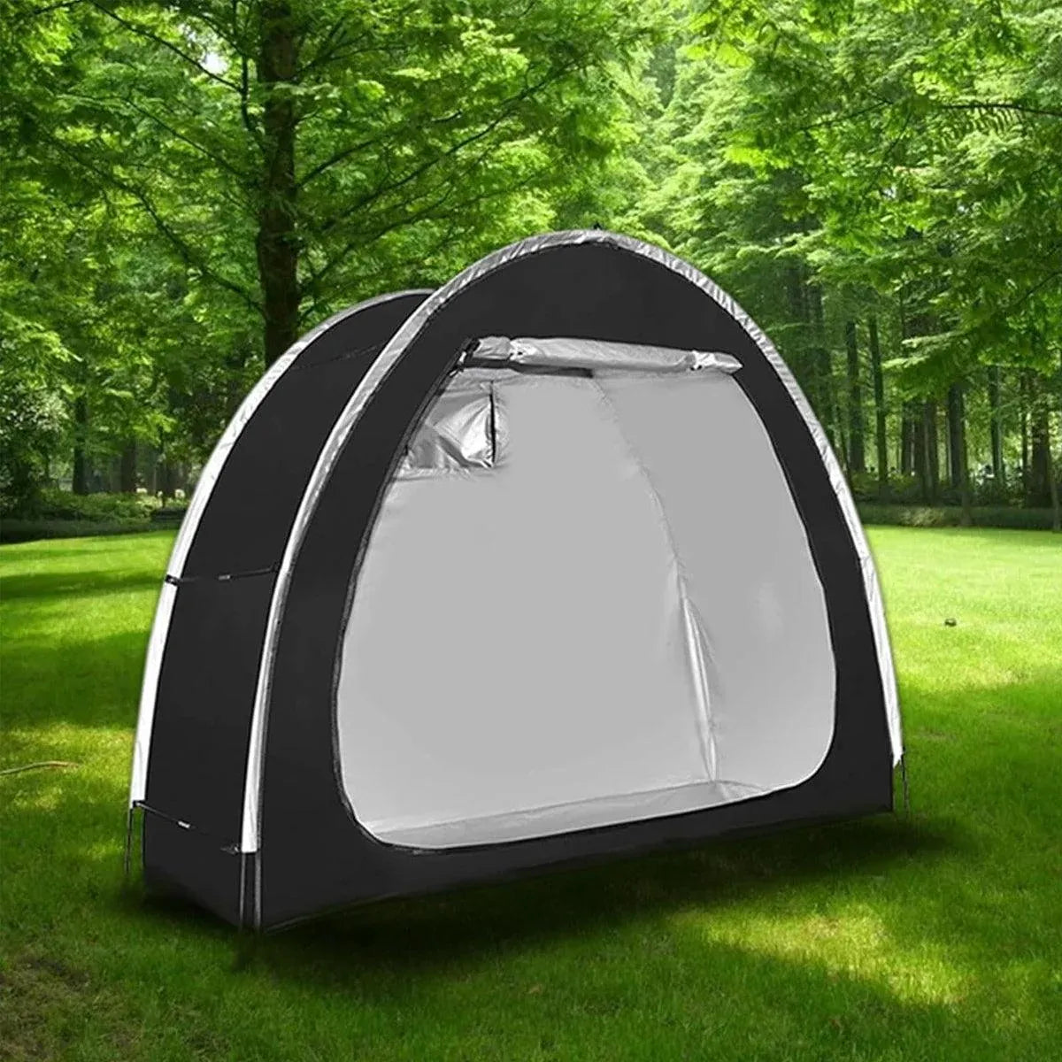 Black Foldable Bicycle Storage Tent 200 x 80 x 165 cm - 1 Piece