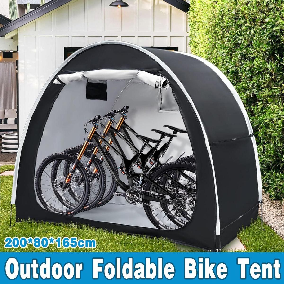 Black Foldable Bicycle Storage Tent 200 x 80 x 165 cm - 1 Piece