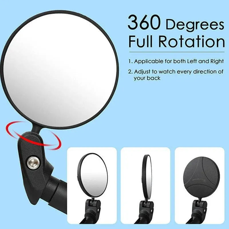 MTB Mountain Bike Rearview Mirror Bicycle Handlebar Convex View Rear Mirror