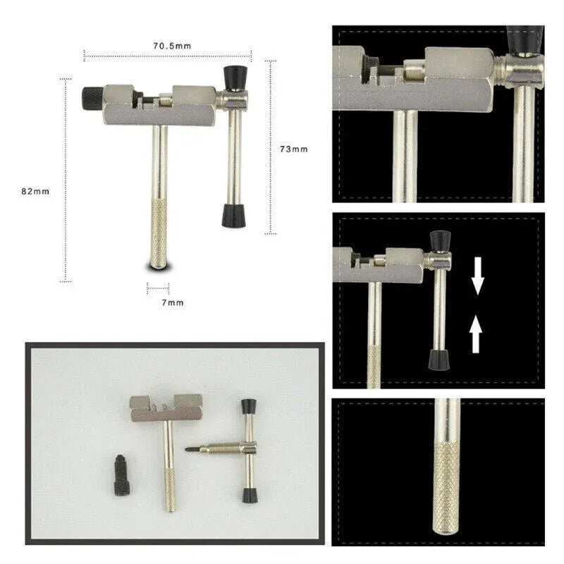 5PCS Bike Repair Tool Kit Crank Puller Chain Breaker Freewheel Bottom Bracket Remover