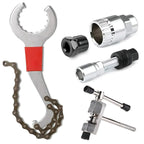 5PCS Bike Repair Tool Kit Crank Puller Chain Breaker Freewheel Bottom Bracket Remover
