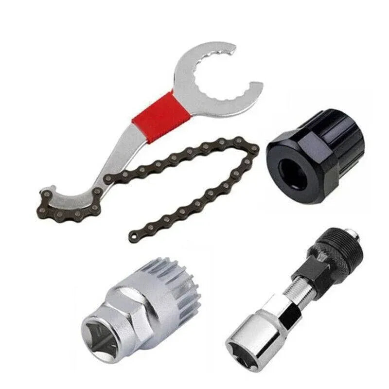 5PCS Bike Repair Tool Kit Crank Puller Chain Breaker Freewheel Bottom Bracket Remover