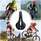 MTB Saddle Hollow Comfort Bicycle Seat Universal Cushion Soft Riding Saddle - Blue