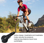 MTB Saddle Hollow Comfort Bicycle Seat Universal Cushion Soft Riding Saddle - Blue
