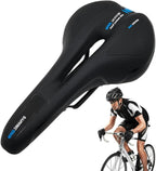 MTB Saddle Hollow Comfort Bicycle Seat Universal Cushion Soft Riding Saddle - Blue