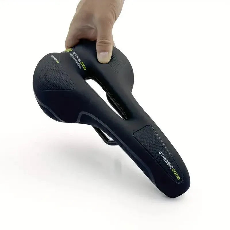MTB Saddle Hollow Comfort Bicycle Seat Universal Cushion Soft Riding Saddle - Blue