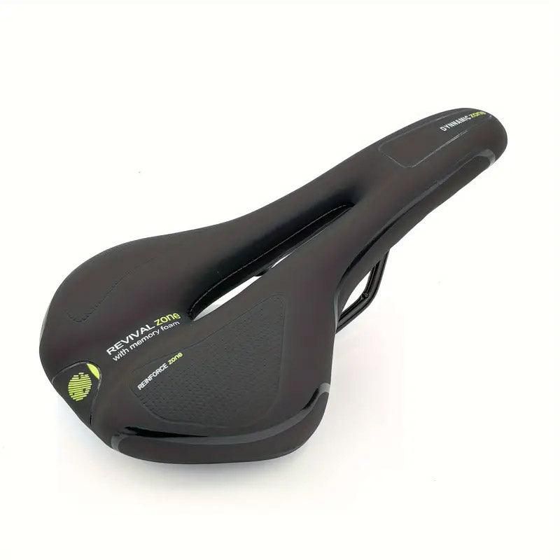 MTB Saddle Hollow Comfort Bicycle Seat Universal Cushion Soft Riding Saddle - Blue