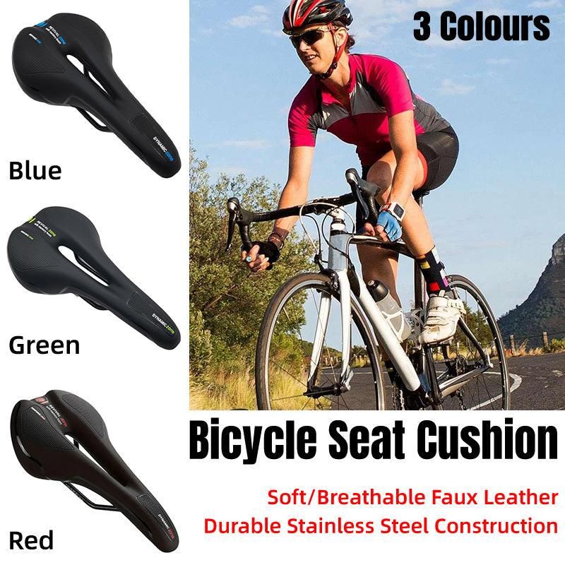 MTB Saddle Hollow Comfort Bicycle Seat Universal Cushion Soft Riding Saddle - Blue