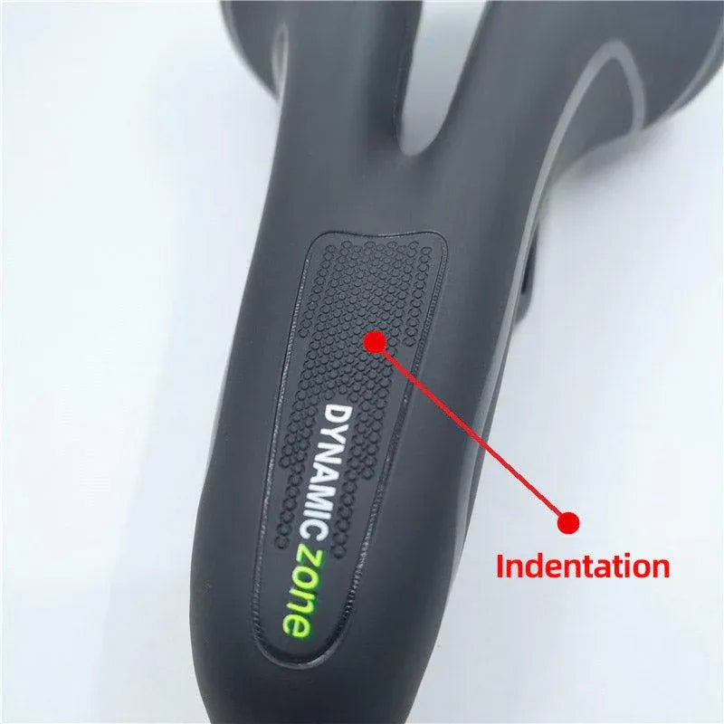 MTB Saddle Hollow Comfort Bicycle Seat Universal Cushion Soft Riding Saddle - Red