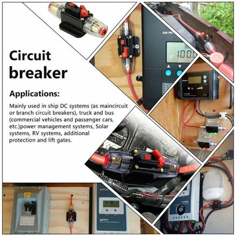 20-150Amp Circuit Breaker Dual Battery Ip67 Waterproof Fuse Manual Reset 12V 24V - 60AMP