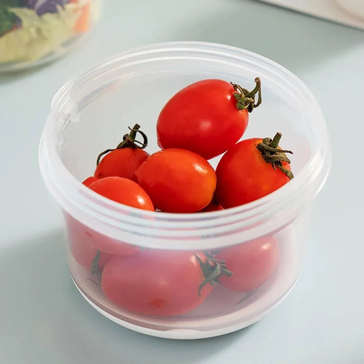 Double Plastic Salad Cup with Fork Sealed Breakfast Container for On-the-Go Meal - 760ml-Pink