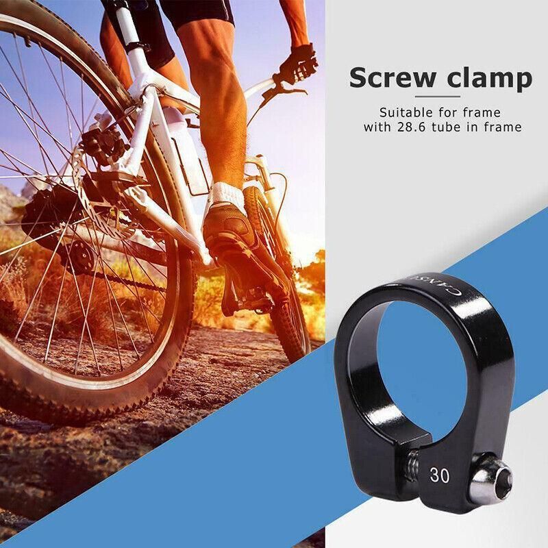 30mm Bike Seatpost Clamp Screw Lock for Balance Bike Fixie and MTB