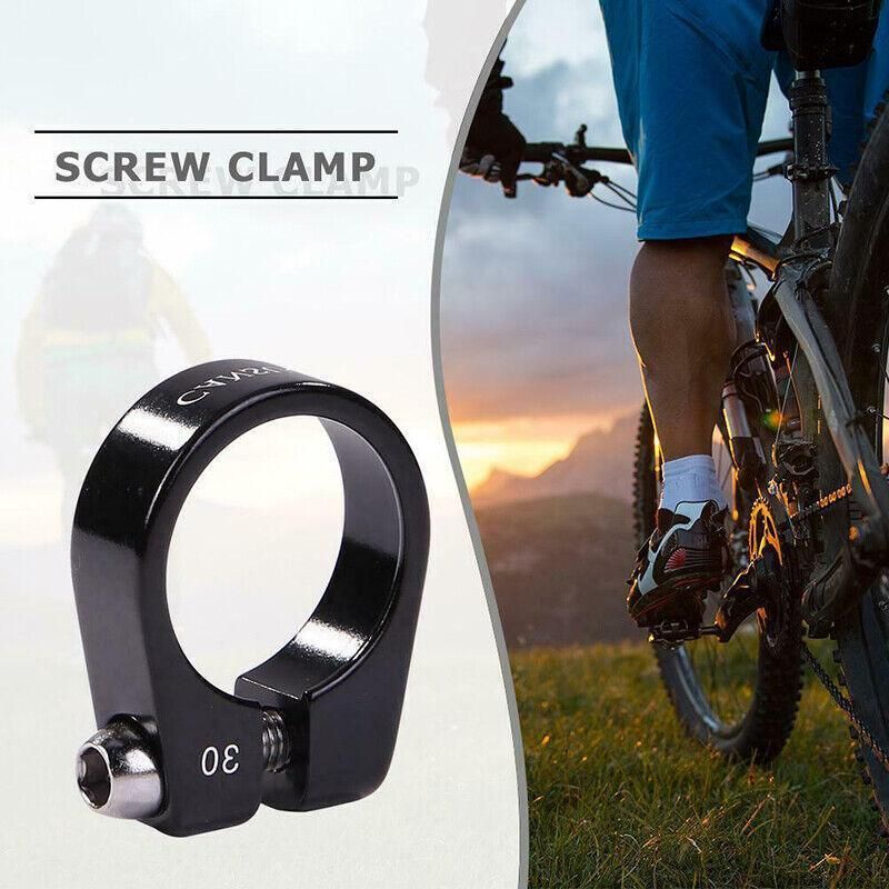 30mm Bike Seatpost Clamp Screw Lock for Balance Bike Fixie and MTB