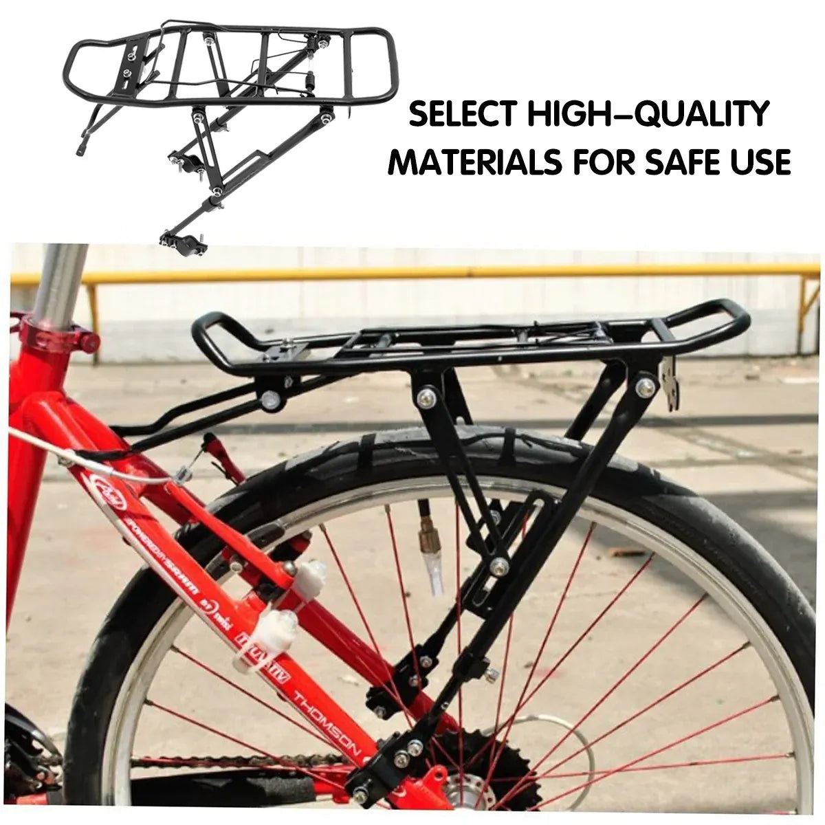 Bike Cargo Rack Rear Bike Rack Back of Bike Carrier Rack Bicycle Rear Rack