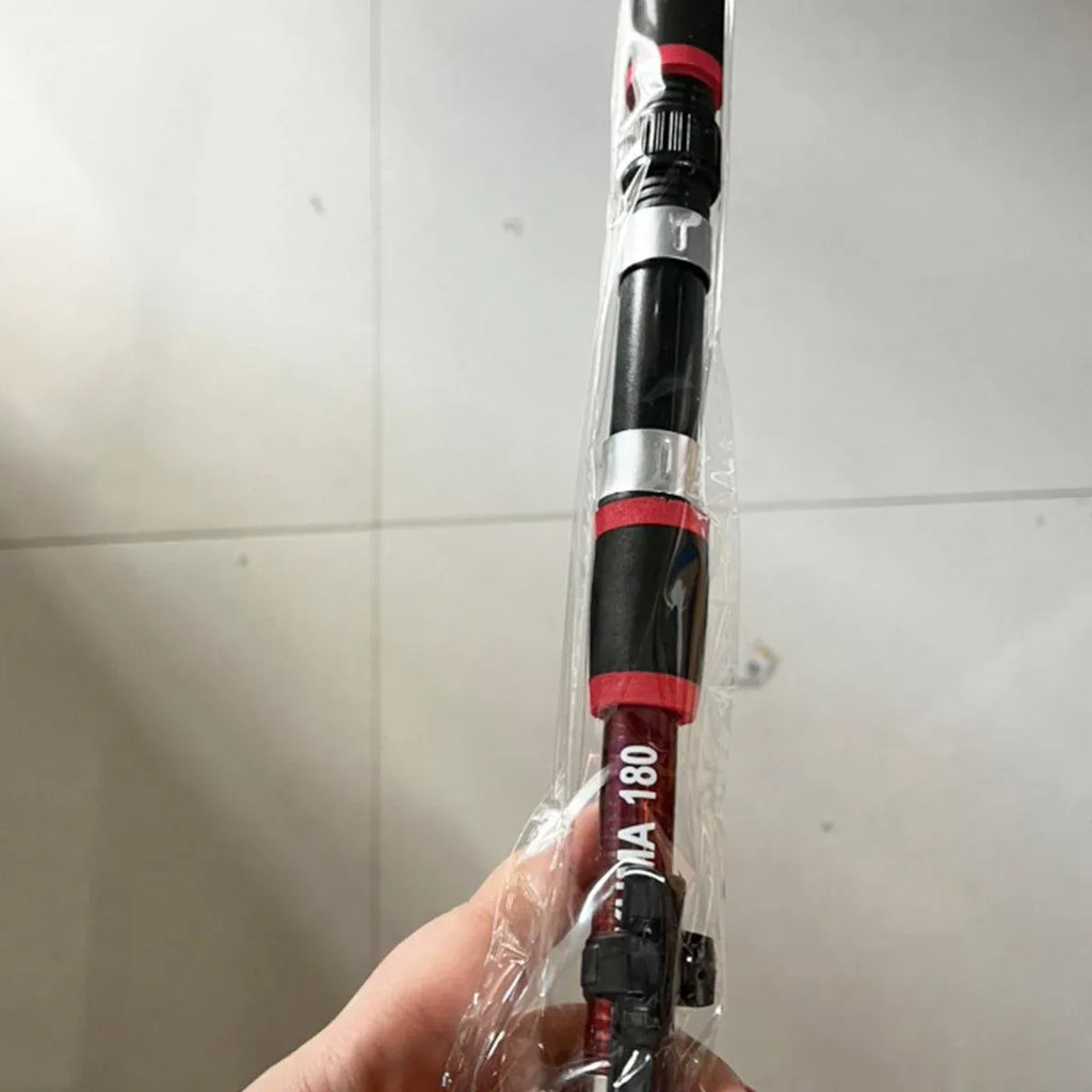 Telescopic Fishing Rod Lightweight Portable Sea Casting Rod Durable Glass Steel - Red