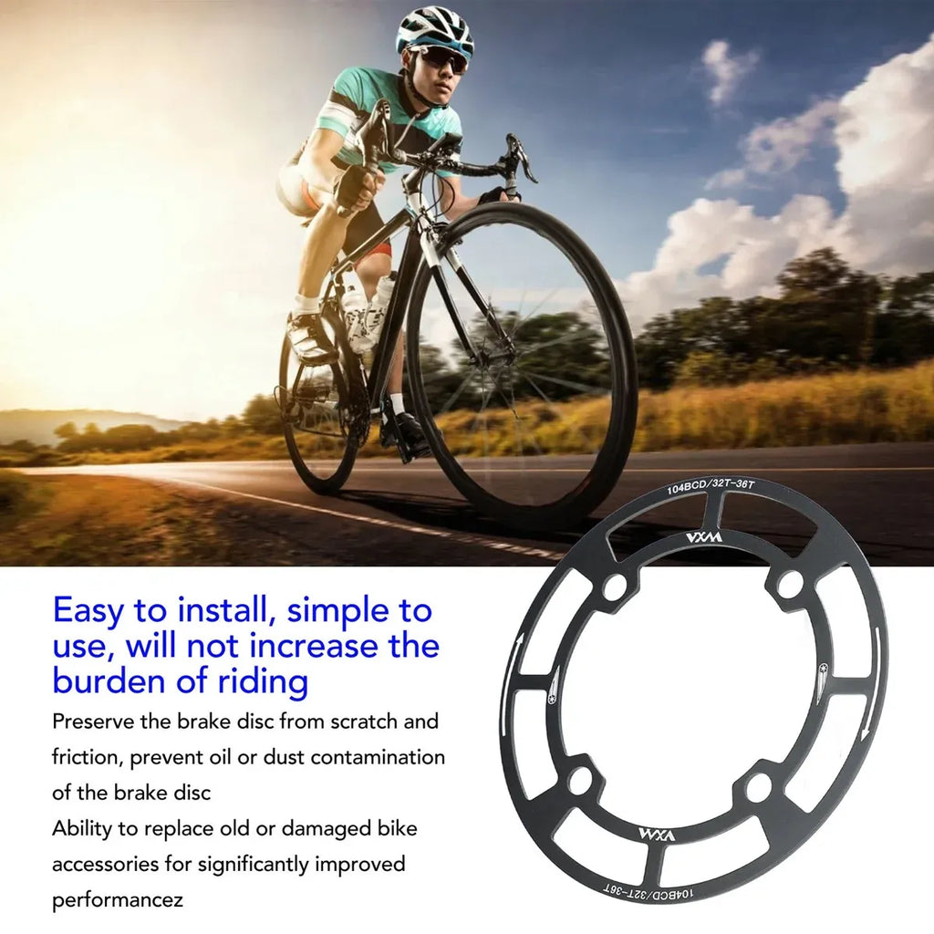 Round Bicycle Gear Disc Cover Single Speed Wheel Protection Shield for Bike Use