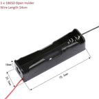8 Pack 18650 Single Battery Holder Case Rechargeable 18650 Wire Lead Lithium