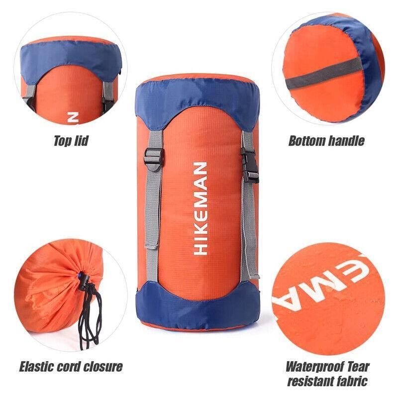 M Size Waterproof Compression Stuff Sack Outdoor Camping Storage Bag Sleeping Bag Cover - Orange