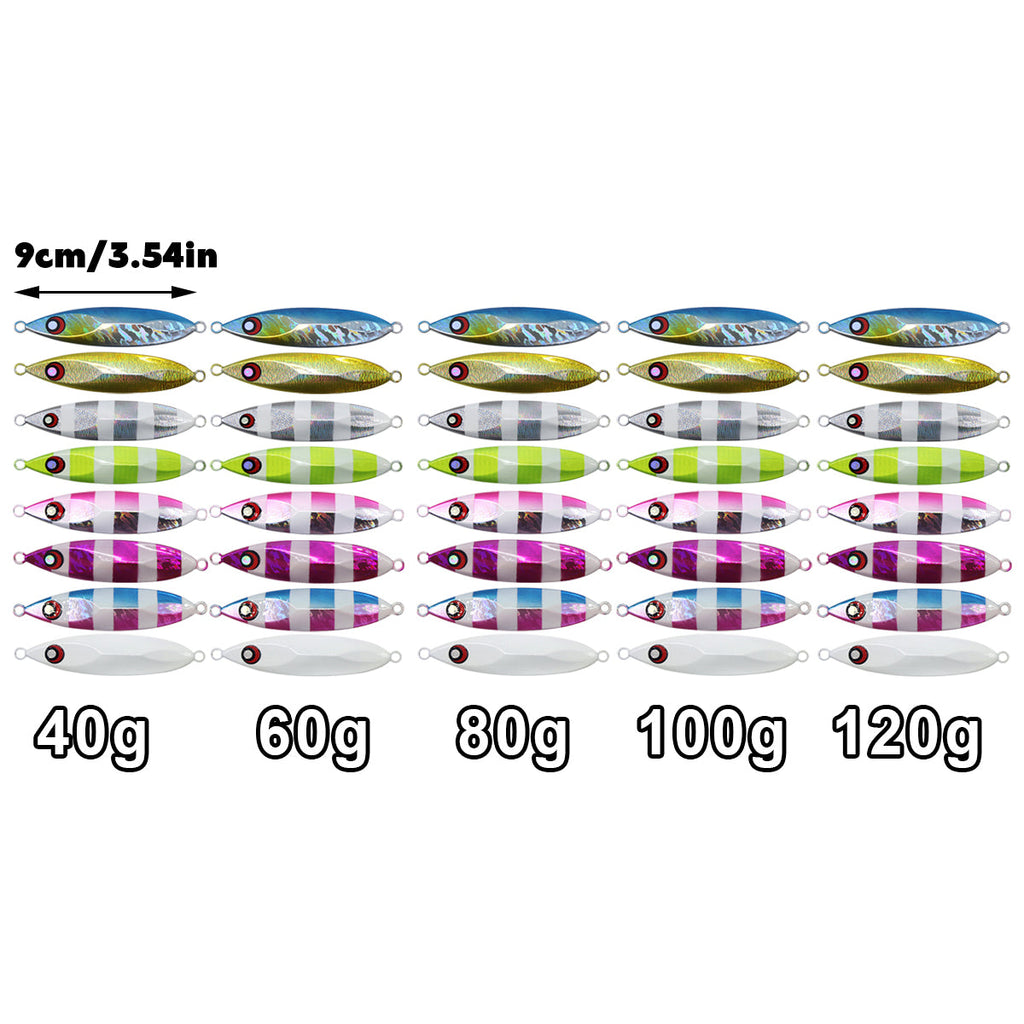 Fishing Lure Bait Set 8pcs Conical Boat Tackle Artificial Hard Bait Accessories - 100g