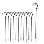 12PCS Heavy Duty Steel Tent Pegs 182mm Camping Ground Stakes for Outdoor Use