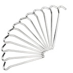 12PCS Heavy Duty Steel Tent Pegs 182mm Camping Ground Stakes for Outdoor Use