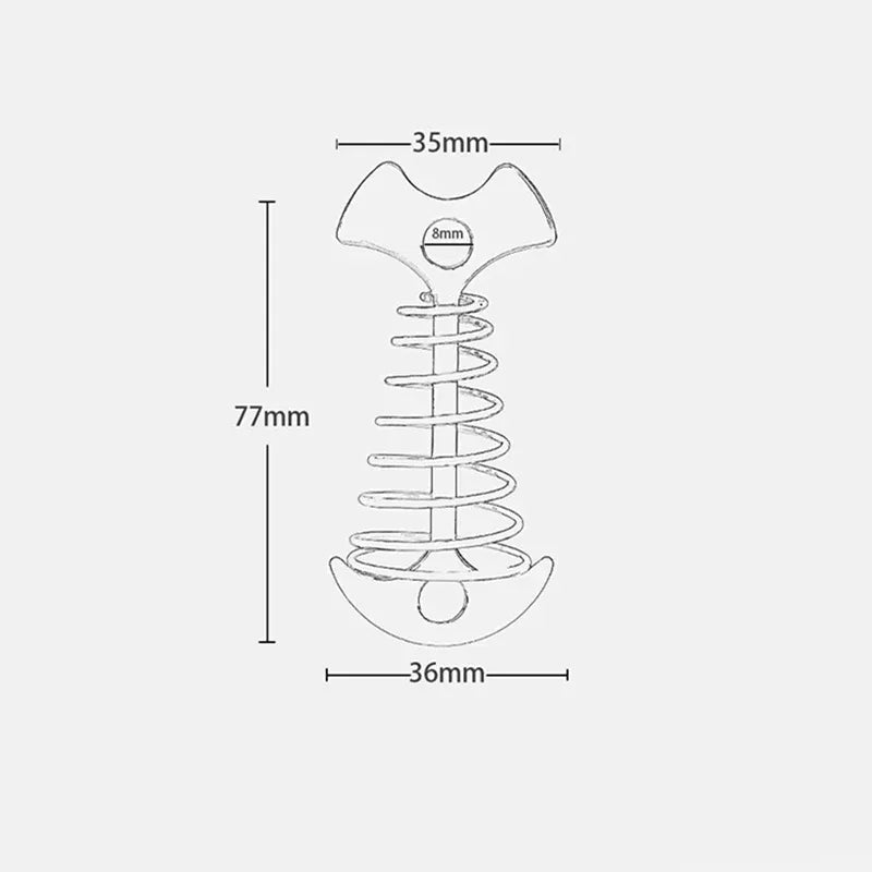 10PCS Spring Fishbone Tent Pegs Deck Anchors for Outdoor Camping and Tarp Setup