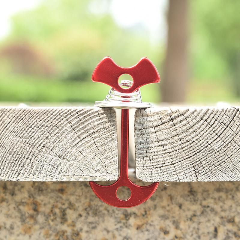 10PCS Spring Fishbone Tent Pegs Deck Anchors for Outdoor Camping and Tarp Setup