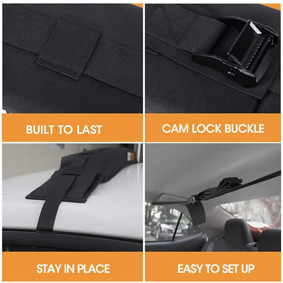 Universal Soft Roof Rack Kayak Pads Foam Carrier Surfboard SUP Transport Bars