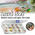 Artificial Fishing Lure Bait Set Mixed Pattern Hard Soft Baits Hook Kit Angling