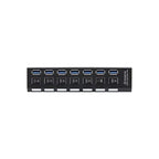 7 Port Usb 3.0 High Speed Extension Hub Splitter Extender For Pc Laptop Macbook - White