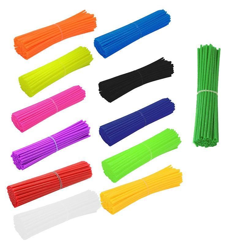72PCS Wheel Spoke Wrap Sleeves Mountain Bike Bicycle Mtb Wraps Skins Covers - Orange