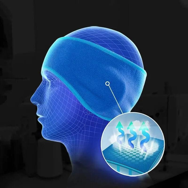 Outdoor Winter Fleece Ear Warmer Sports Headband Skiing Warm Earmuffs Headband - Grey
