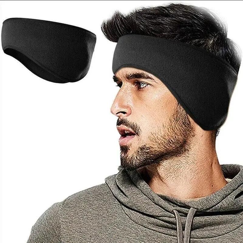 Outdoor Winter Fleece Ear Warmer Sports Headband Skiing Warm Earmuffs Headband - Grey