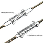 1-15PCS Outdoor Camping Tent Spring Wind Rope Buckle Fix Hook Buckles Silver Red - 10pair