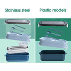 Bento Box Lunch Containers Food Microwave Stainless Portable Dinnerware Au - Green