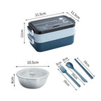 Bento Box Lunch Containers Food Microwave Stainless Portable Dinnerware Au - Green