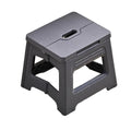 Portable Outdoor Plastic Folding Stool Lightweight Foldable For Camping Picnic - Grey Blue