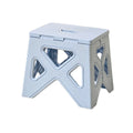 Portable Folding Plastic Stool Lightweight Step Chair for Outdoor Camping or Kitchen - Blue