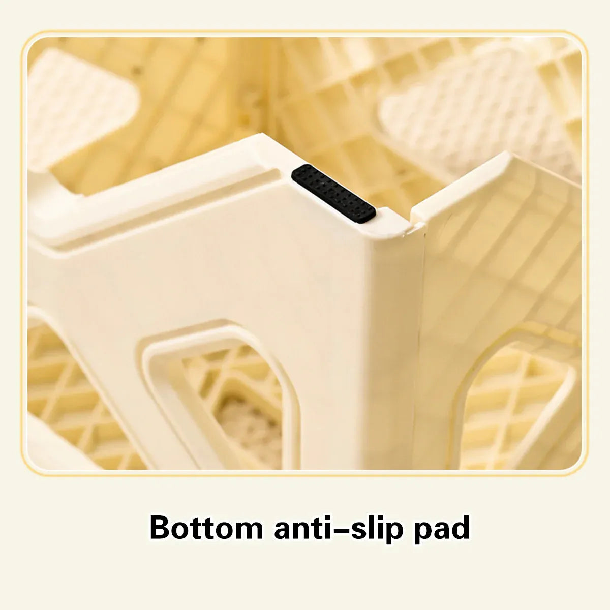Portable Folding Plastic Stool Lightweight Step Chair for Outdoor Camping or Kitchen - White