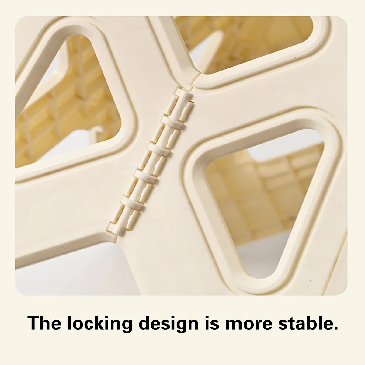 Portable Folding Plastic Stool Lightweight Step Chair for Outdoor Camping or Kitchen - White
