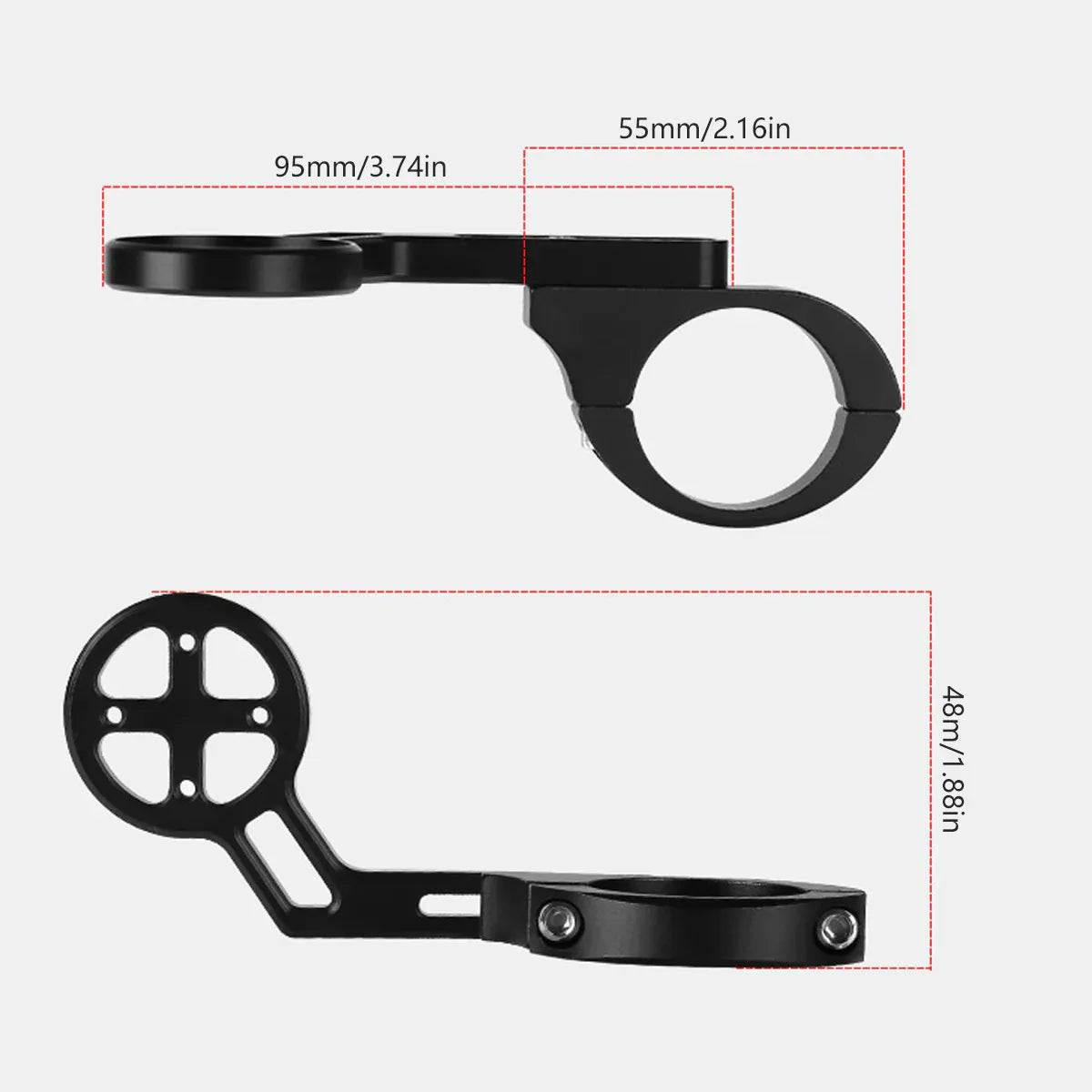 Bike Handlebar Extension Mount Aluminum Alloy Light Meter Phone Holder Bracket