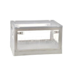 Foldable Outdoor Camping Storage Box Multi-Door Car Trunk Organizer with Lid - White