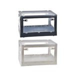 Foldable Outdoor Camping Storage Box Multi-Door Car Trunk Organizer with Lid - White