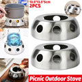 2PCS Camping Stainless Steel Stove Stand for Teapot or Cooking